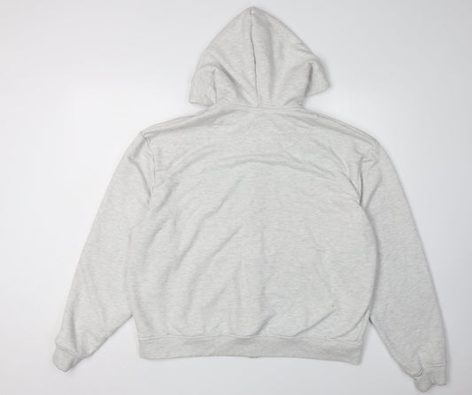 Mens UK Size M boohooMAN Grey Full Zip Hoodie