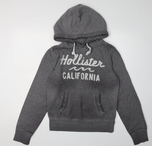 Hollister Women's Grey Pullover Hoodie Size S