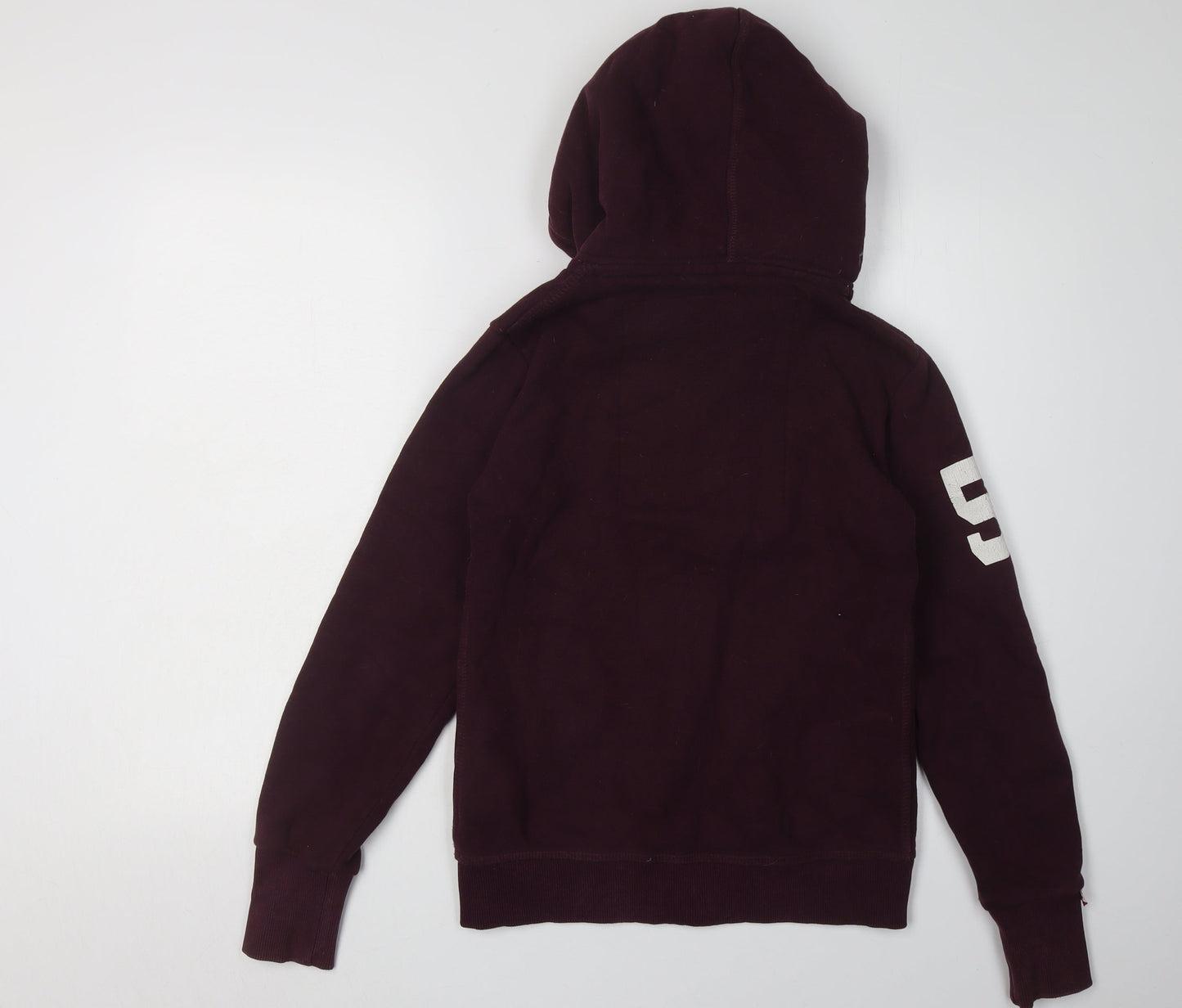 Superdry Purple Full Zip Hoodie XS Unisex Hooded Lined