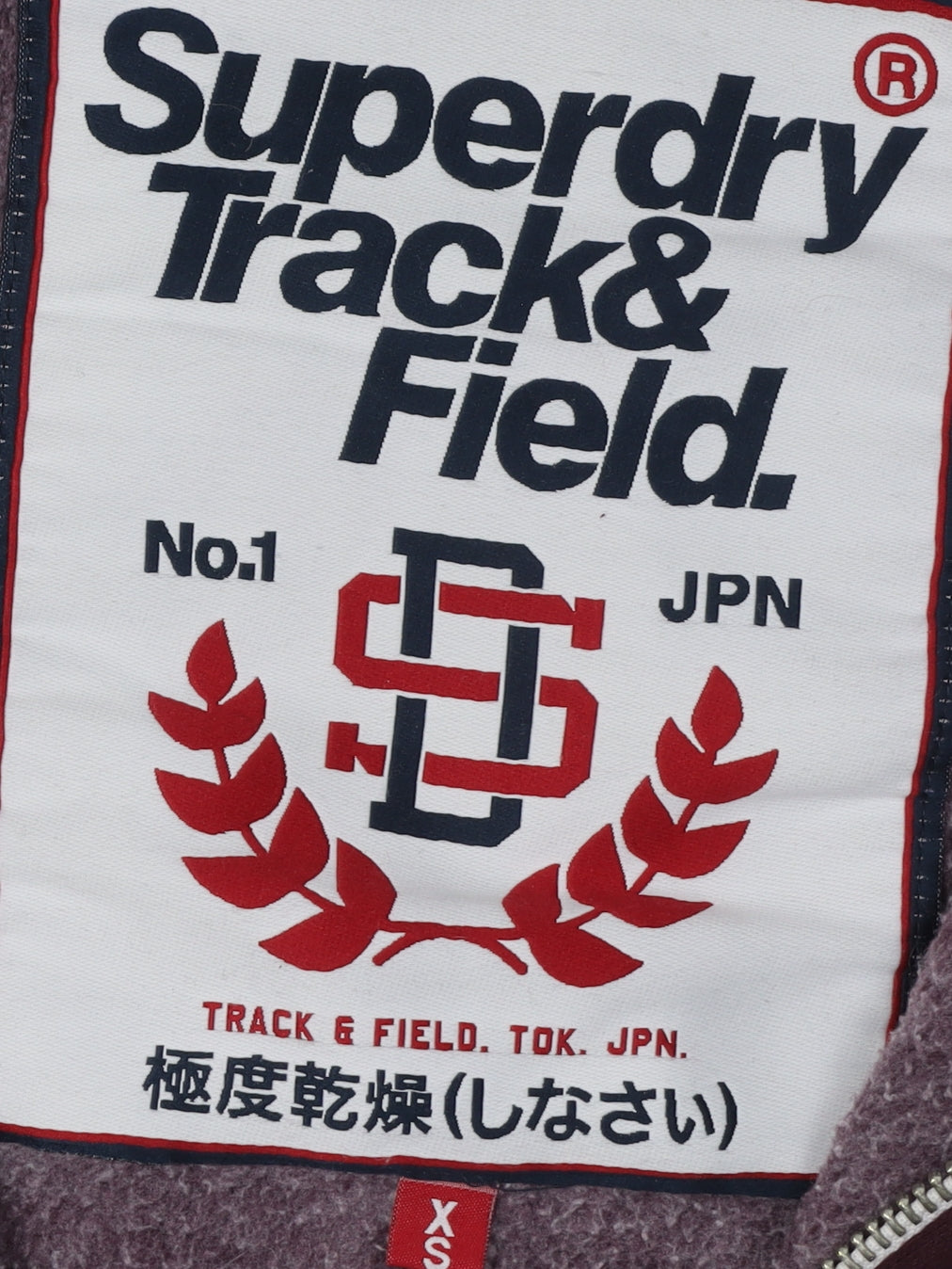 Superdry Purple Full Zip Hoodie XS Unisex Hooded Lined