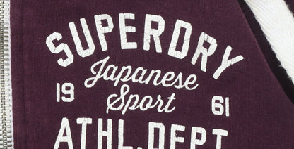 Superdry Purple Full Zip Hoodie XS Unisex Hooded Lined