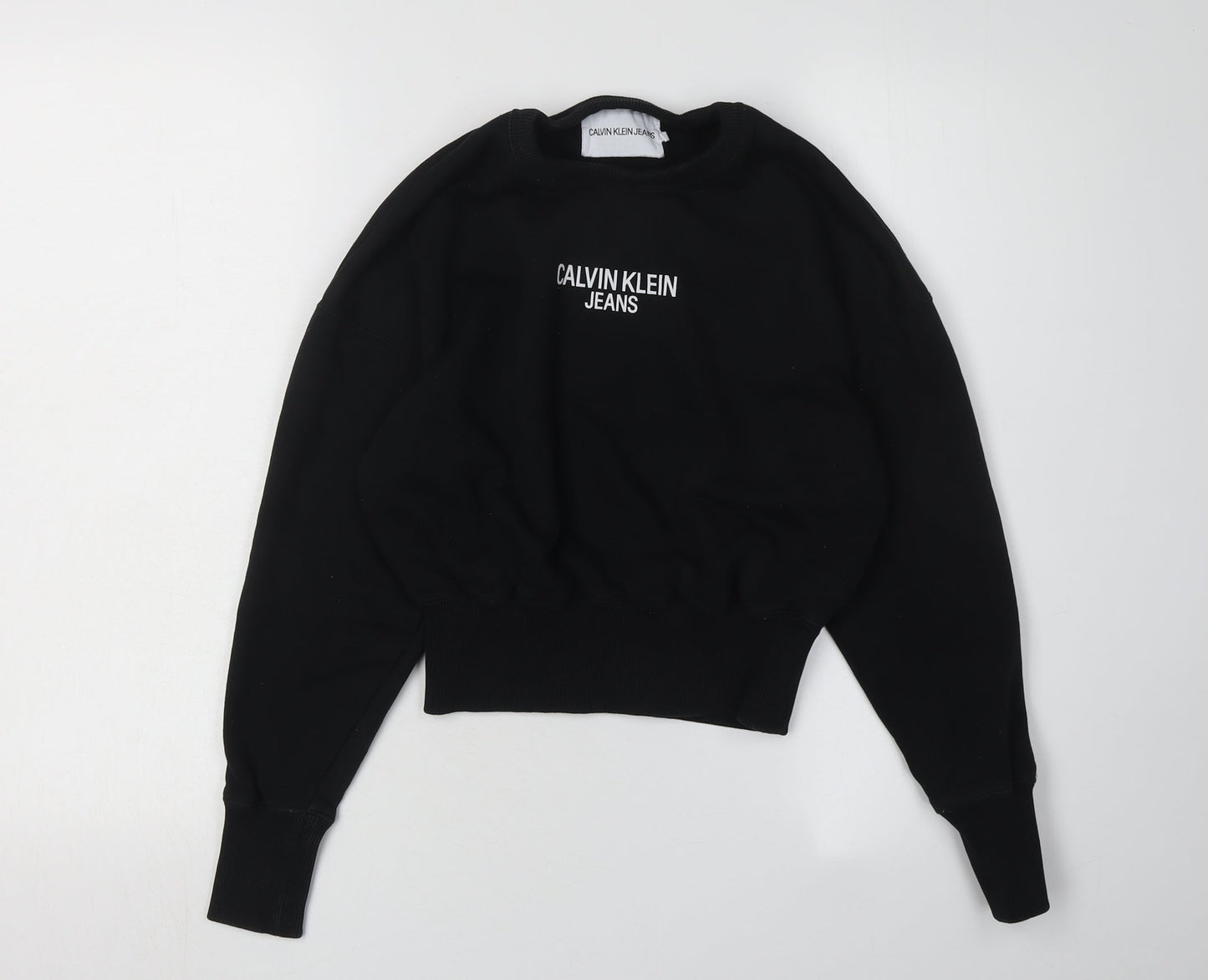 Calvin Klein Jeans Women's Black XS Pullover Sweatshirt