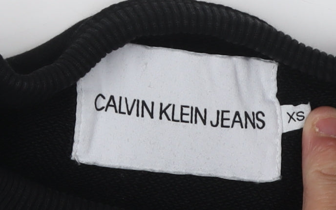Calvin Klein Jeans Women's Black XS Pullover Sweatshirt