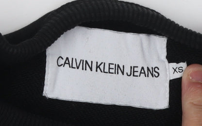 Calvin Klein Jeans Women's Black XS Pullover Sweatshirt