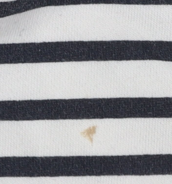 H&M Women's White Striped Sweatshirt M