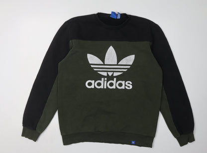 Adidas Men's Green M Graphic Print Sweatshirt