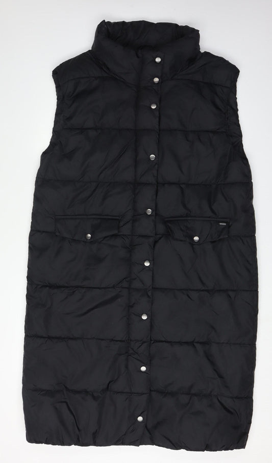 b.young Women's Black Puffer Waistcoat Size 16