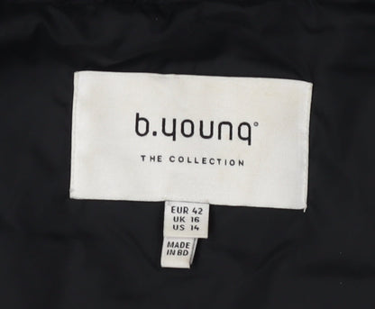 b.young Women's Black Puffer Waistcoat Size 16
