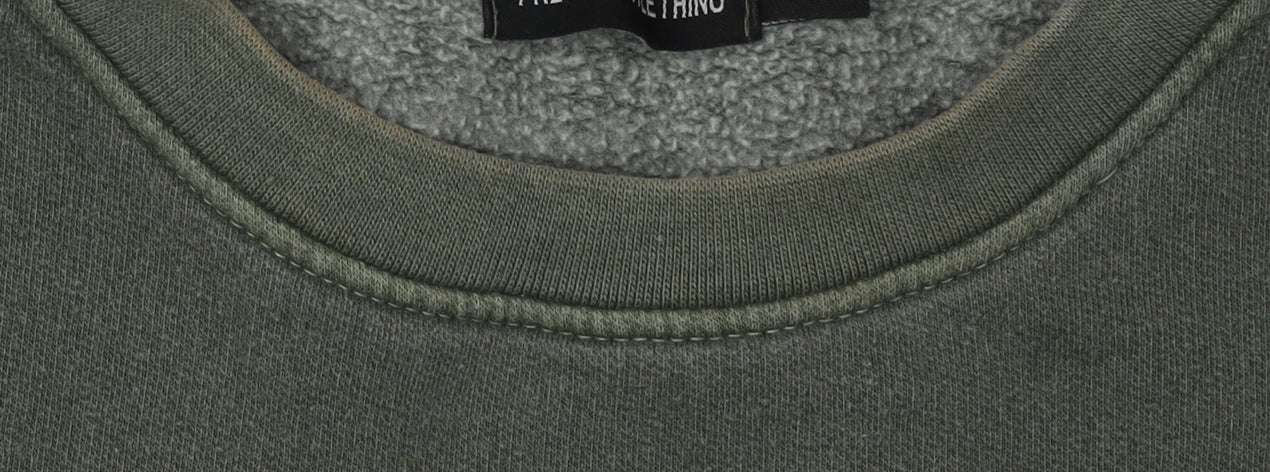 PrettyLittleThing Women's Green Pullover Sweatshirt L