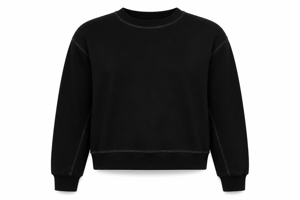Womens UK Size 10 Pull&Bear Black Pullover Sweatshirt