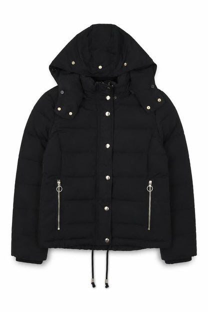 Womens UK Size 12 Topshop Black Puffer Jacket