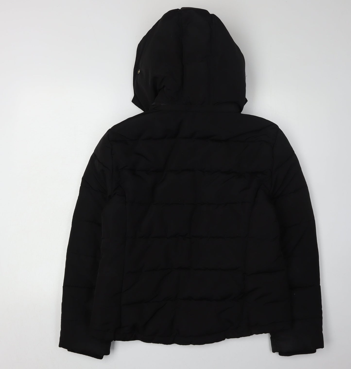 Womens UK Size 12 Topshop Black Puffer Jacket