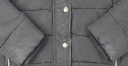 Womens UK Size 12 Topshop Black Puffer Jacket