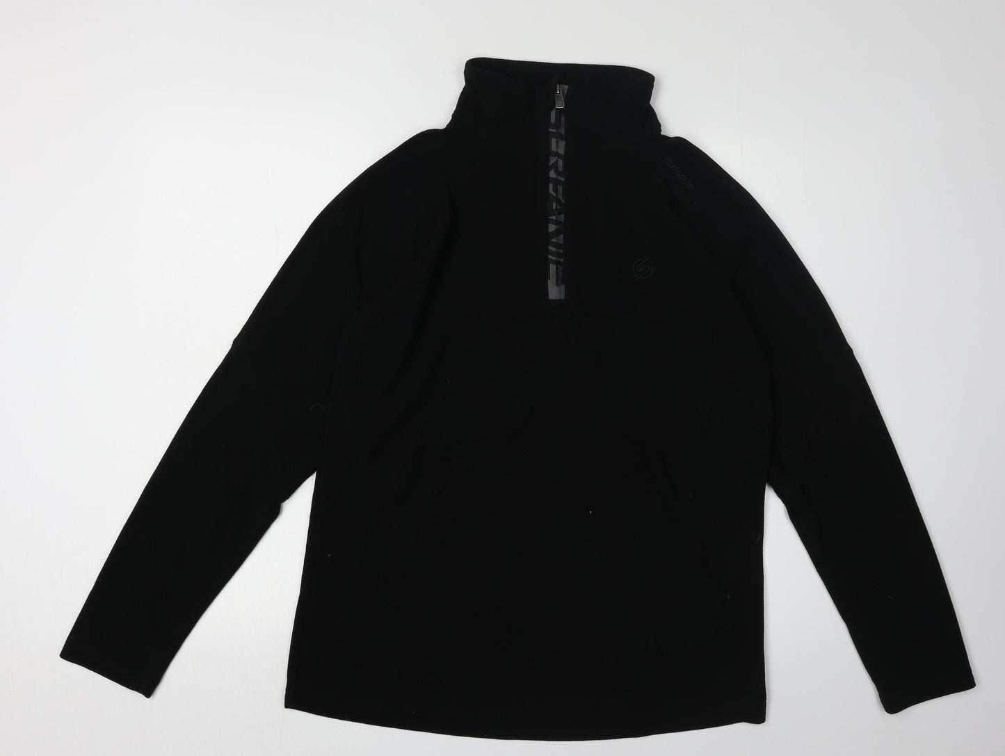 Surfanic Men's Black 1/4 Zip Fleece Sweatshirt M