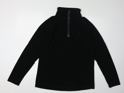 Surfanic Men's Black 1/4 Zip Fleece Sweatshirt M