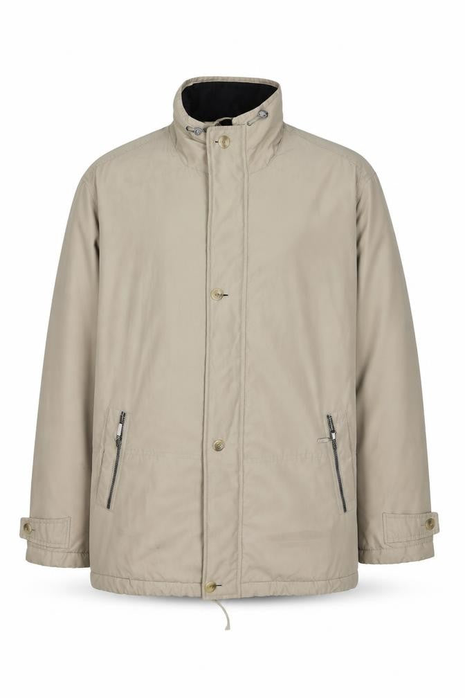 Mens UK Size 58 Frank Eden Beige Windbreaker Coat