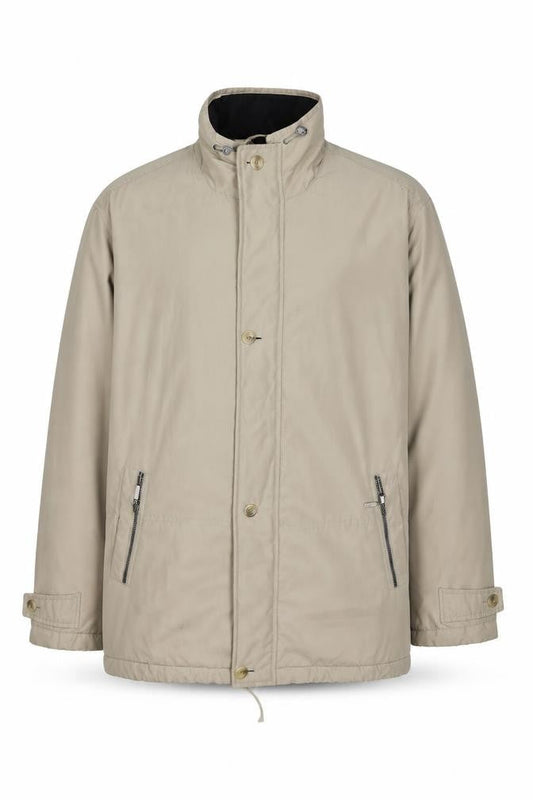 Mens UK Size 58 Frank Eden Beige Windbreaker Coat