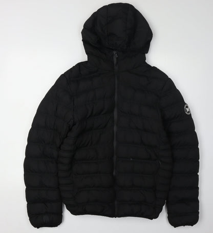 Mens UK Size S Good For Nothing Black Puffer Jacket