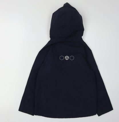 Next Boys Blue Rain Coat Size 6 Years Hooded