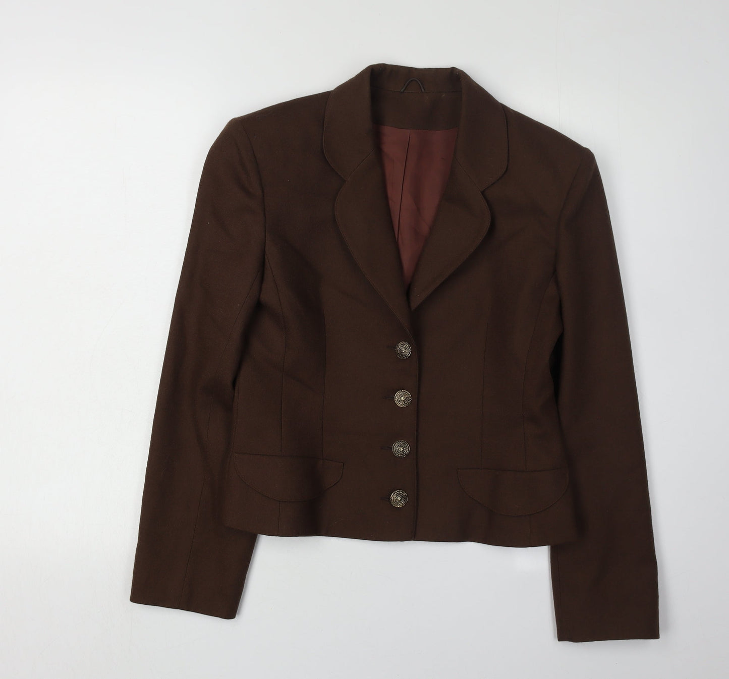 BHS Women's Brown Wool Suit Jacket Size 10