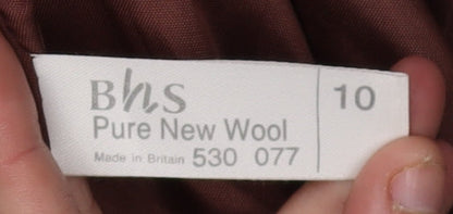 BHS Women's Brown Wool Suit Jacket Size 10
