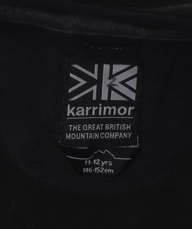 Karrimor Boys Black Full Zip Jacket, Size 11-12 Years, Outdoor