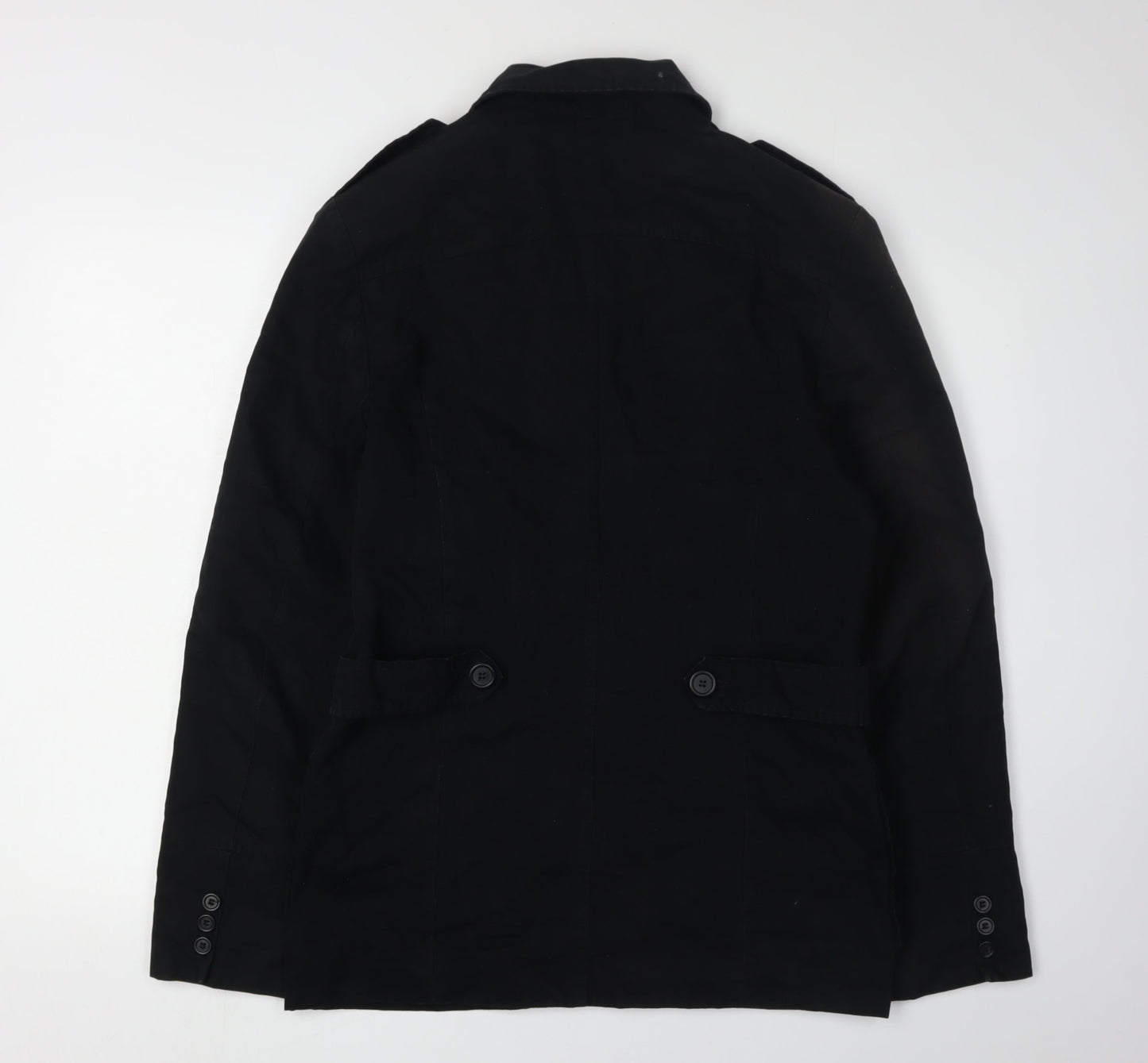 Mens UK Size S River Island Black Military Jacket