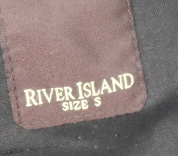 Mens UK Size S River Island Black Military Jacket