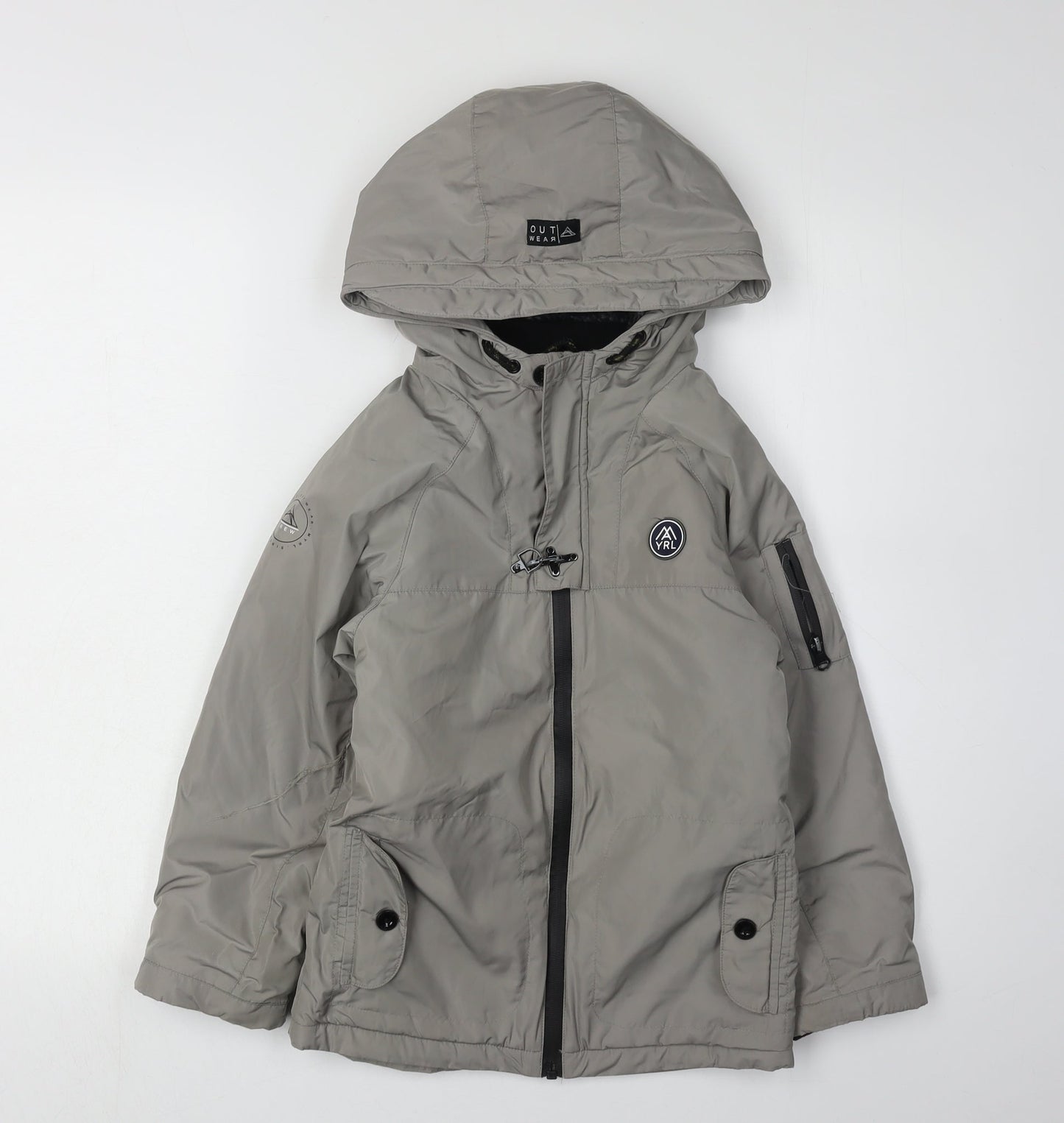 Mayoral Grey Boys Parka Jacket Hooded Winter 7 Years