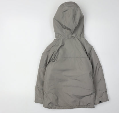Mayoral Grey Boys Parka Jacket Hooded Winter 7 Years