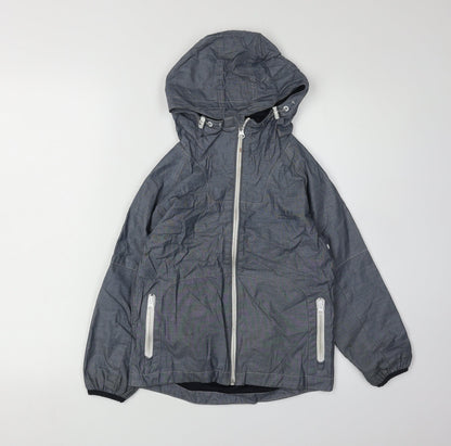 Next Boys Grey Basic Jacket 6 Years Zipped Pockets
