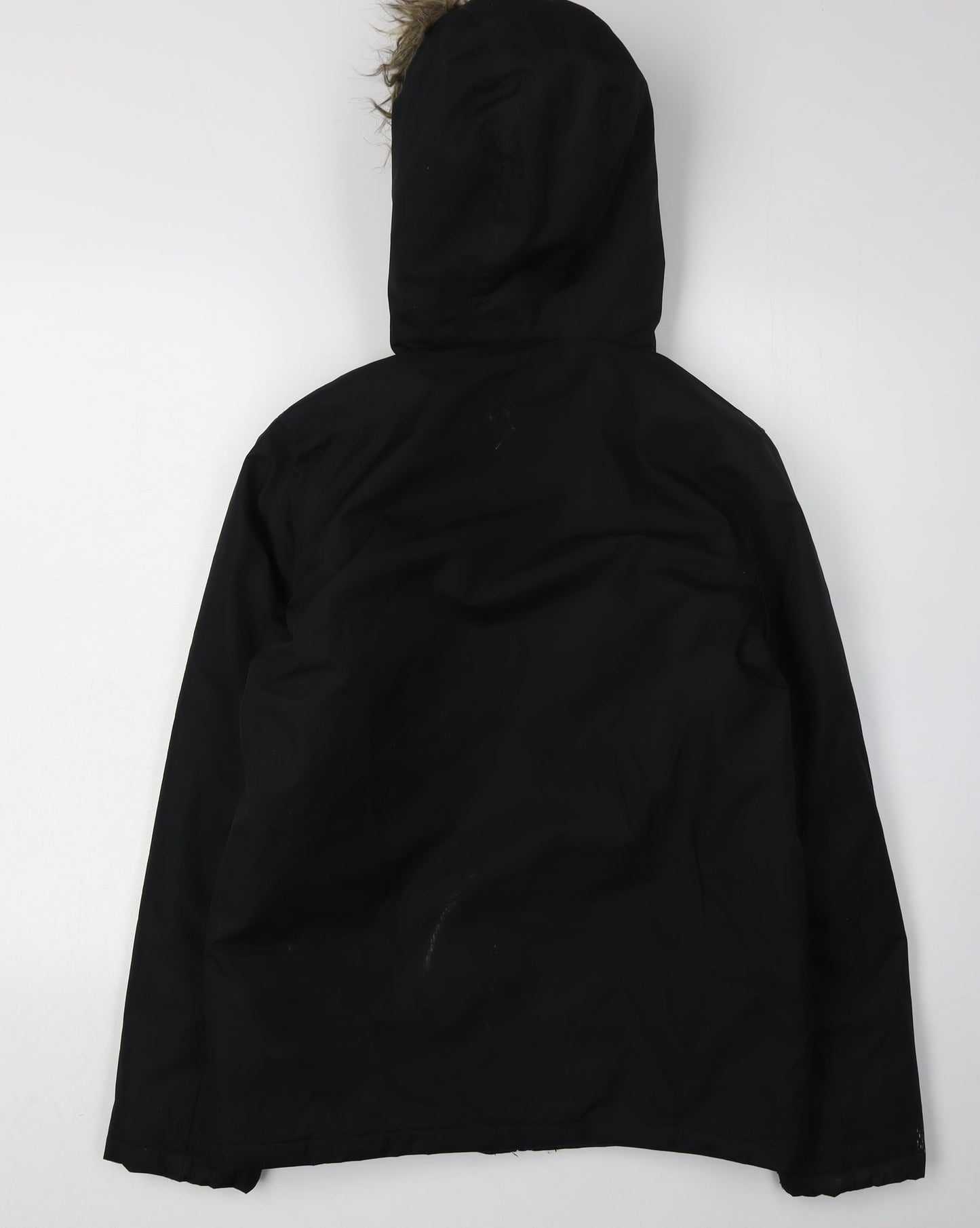 Kangaroo Poo Boys Black Parka Coat 13 Years Hooded Lined