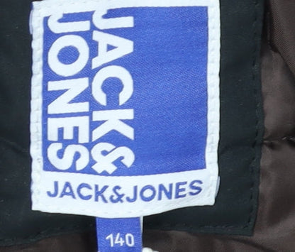 Jack & Jones Boys Black 11 Years Hooded Puffer Jacket