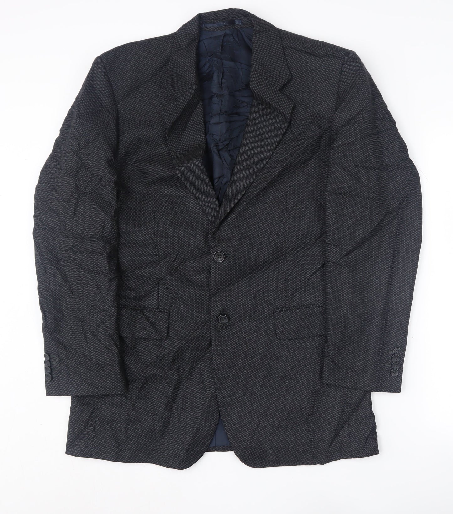 Mens UK Size 38 Roderick Charles Regular Black Suit Jacket