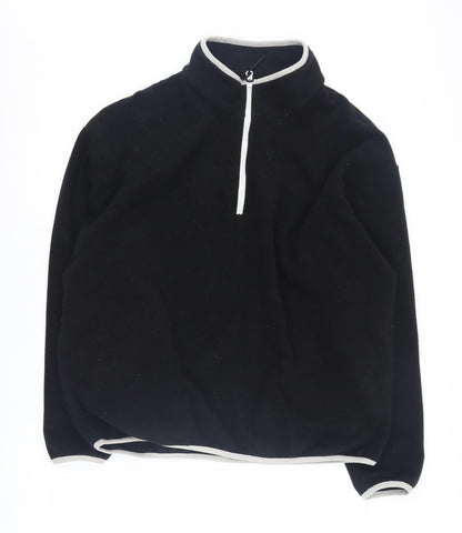 Unisex Adults UK Size L ASOS Black Henley Sweatshirt