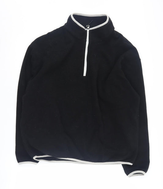 Unisex Adults UK Size L ASOS Black Henley Sweatshirt