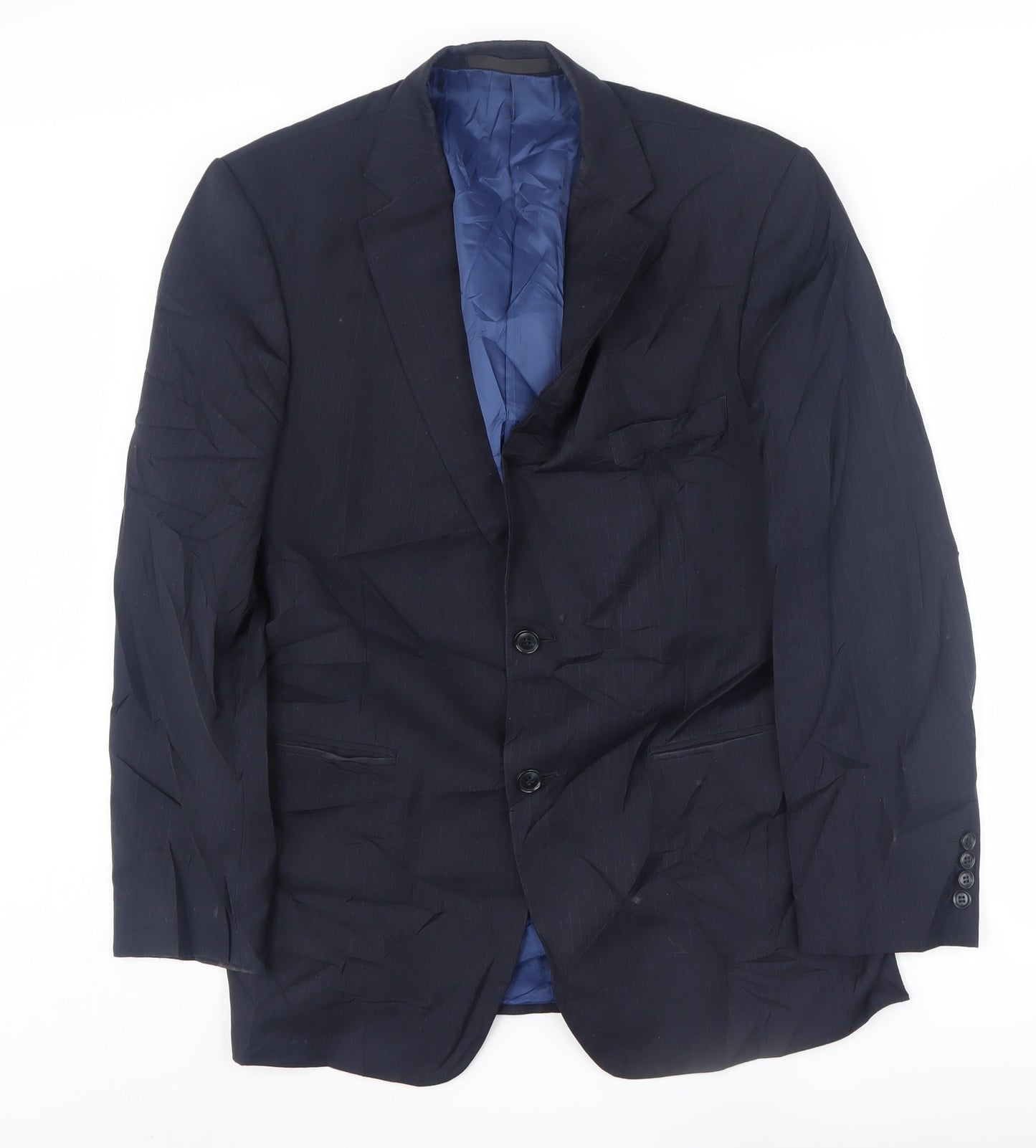 Mens UK Size 40 Marks and Spencer Regular Blue Suit Jacket