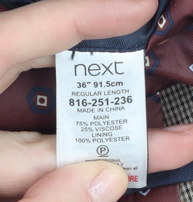 Mens UK Size 36 NEXT Regular Brown Suit Jacket