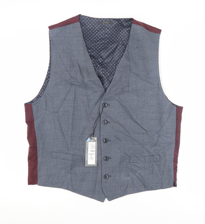 Mens UK Size 42 Marks and Spencer Regular Grey Suit Waistcoat