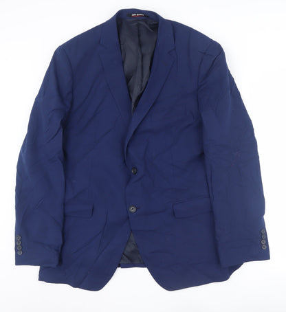 Mens UK Size 44 Jeff Banks Regular Blue Suit Jacket