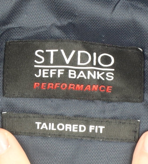 Mens UK Size 44 Jeff Banks Regular Blue Suit Jacket