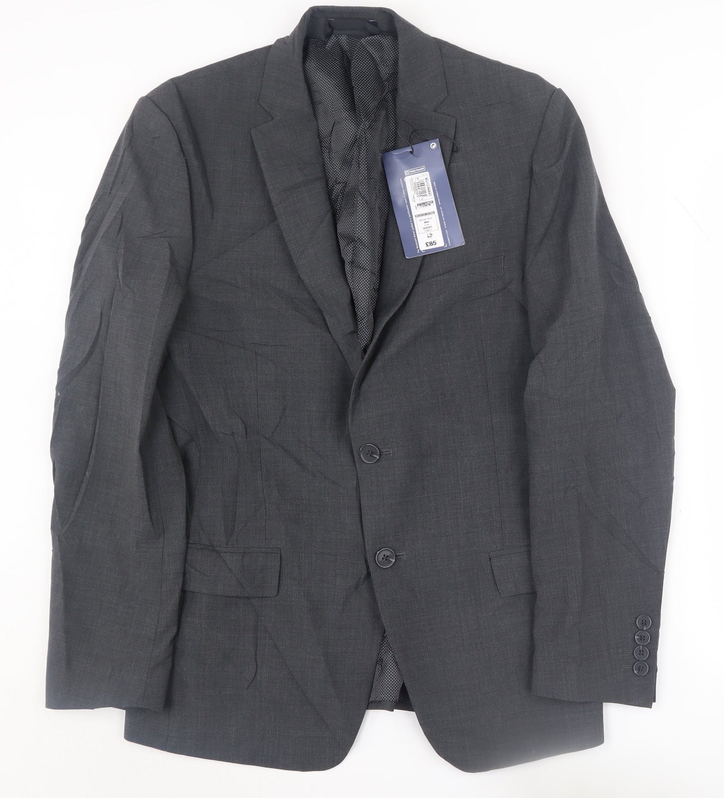 Mens UK Size 38 Marks and Spencer Regular Black Suit Jacket