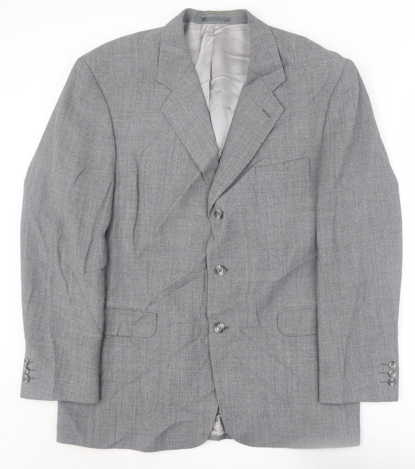 Michael Stewart Men's Grey Blazer, Size 44R, Classic Formal Jacket