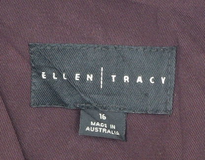 Ellen Tracy Women's Brown Blazer, Size 16, Autumn Business Jacket