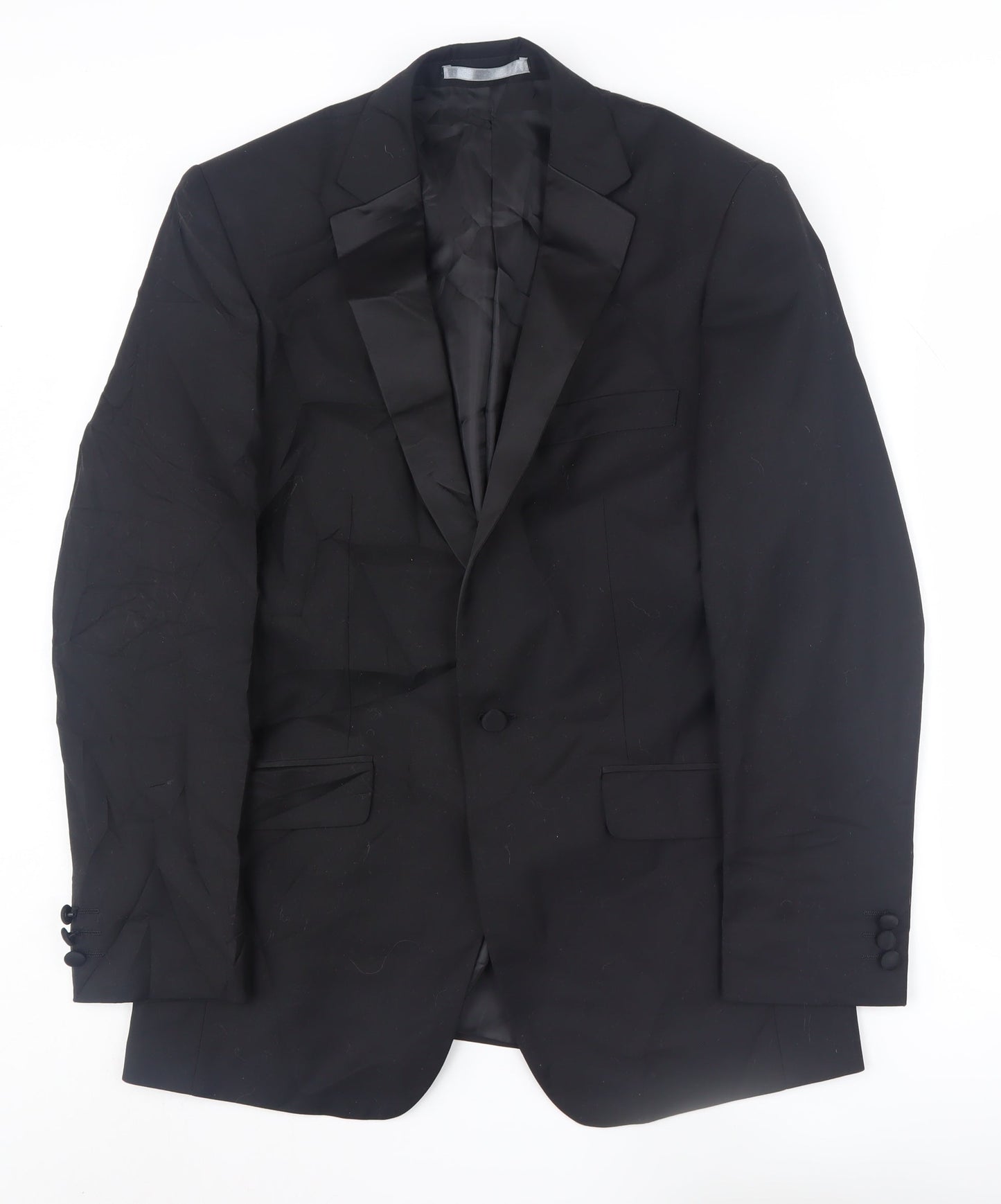Mens UK Size 36 Burton Regular Black Suit Tuxedo