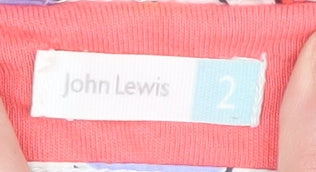 John Lewis Girls Floral Hooded Coat Multicoloured 2 Years