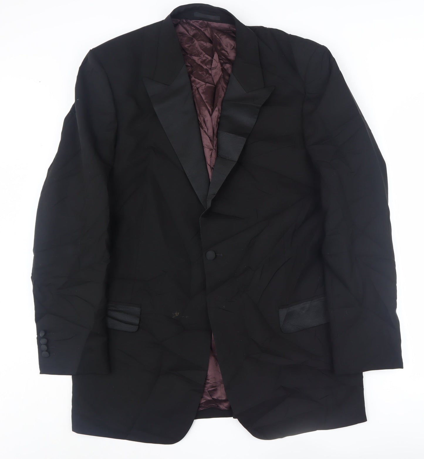 Mens UK Size 44 Savoy Taylors Guild Regular Black Suit Tuxedo