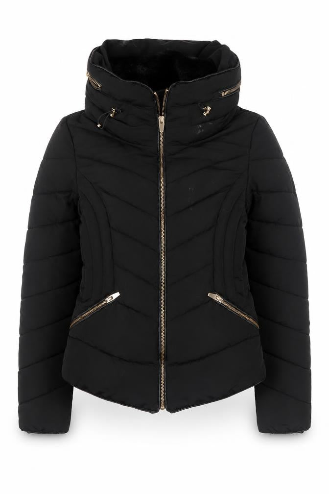 Womens UK Size XS Zara Black Puffer Jacket
