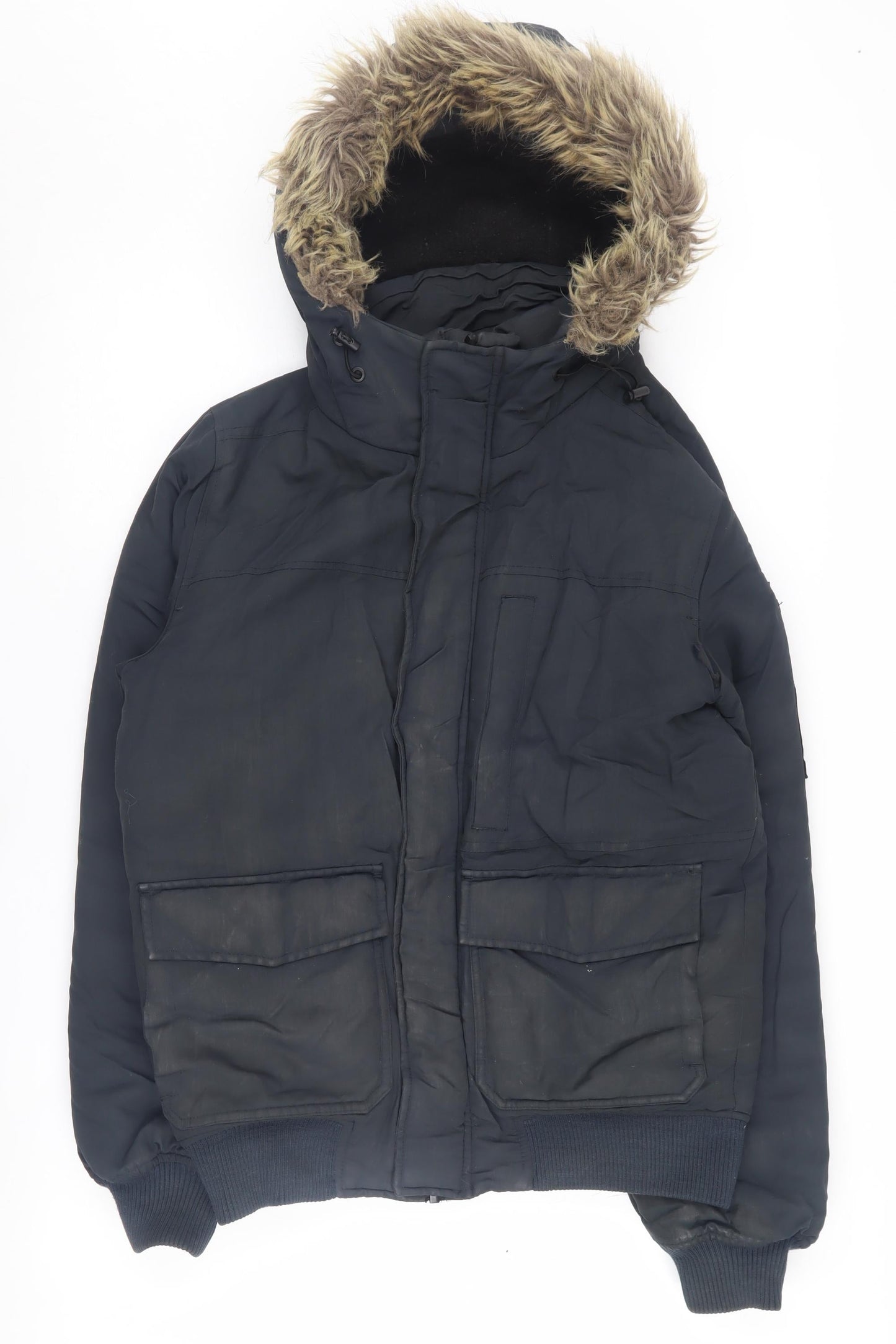 Mens UK Size S Burton Menswear Black Parka Coat