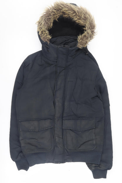 Mens UK Size S Burton Menswear Black Parka Coat